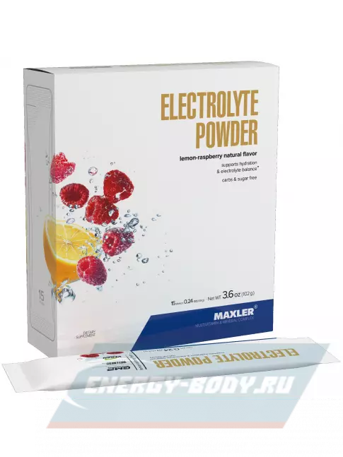  MAXLER Electrolyte Powder 15 х 6,8 г, Лимон - Малина
