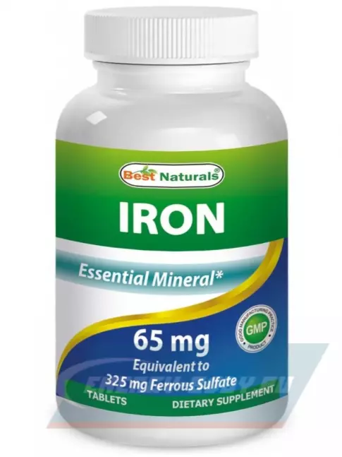 Минералы BestNaturals Iron 65 mg 90 капсул