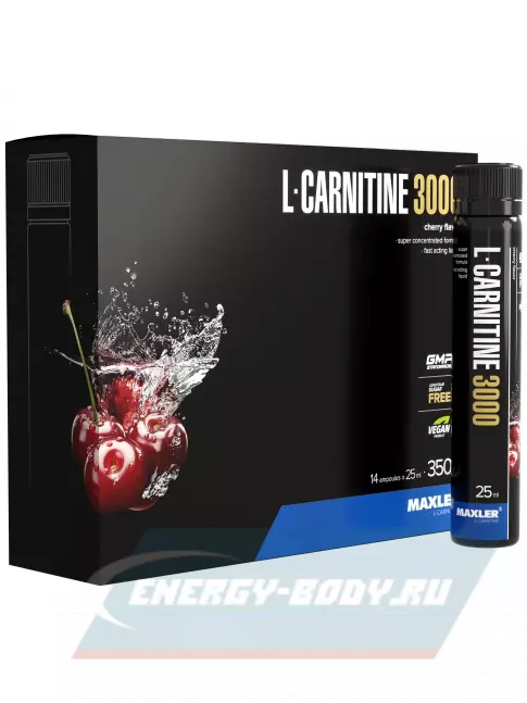 L-Карнитин MAXLER L-Carnitine 3000 14 x 25 мл, Вишня