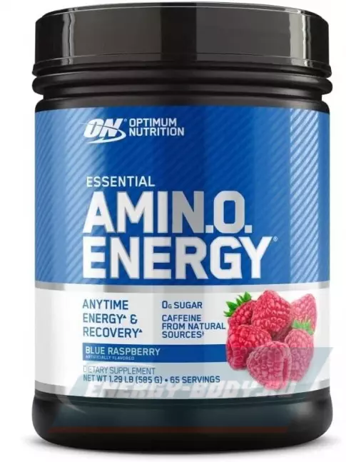 Аминокислотны Optimum Nutrition Essential Amino Energy 585 г + шейкер, Голубая малина