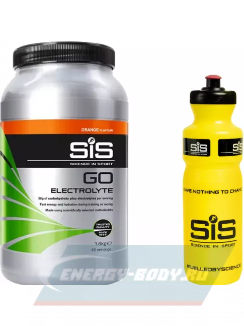  SCIENCE IN SPORT (SiS) GO Electrolyte + Бутылочка желтая Апельсин №1