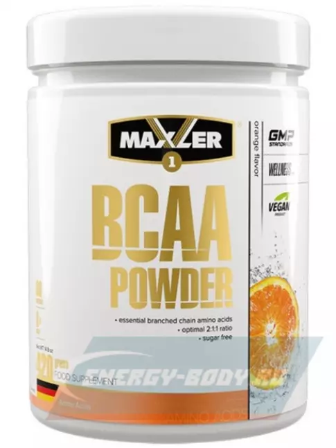 ВСАА MAXLER BCAA Powder 2:1:1 Sugar Free EU 420 г, Апельсин