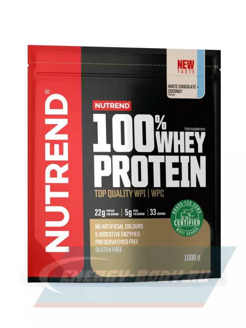  NUTREND 100% Whey Protein 1000 г, Белый шоколад - Кокос
