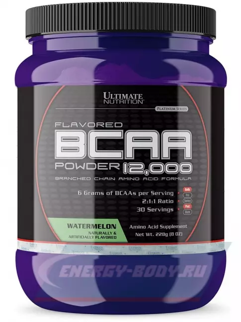 ВСАА Ultimate Nutrition BCAA 12000 Powder 228 г, Арбуз
