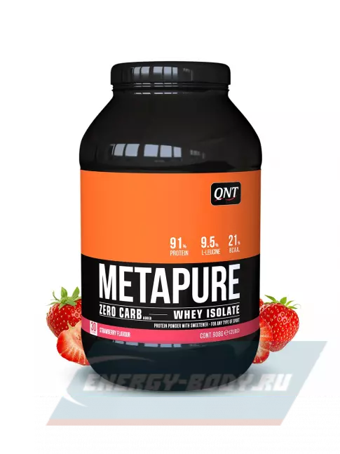  QNT METAPURE ZERO CARB 908 г, Клубника