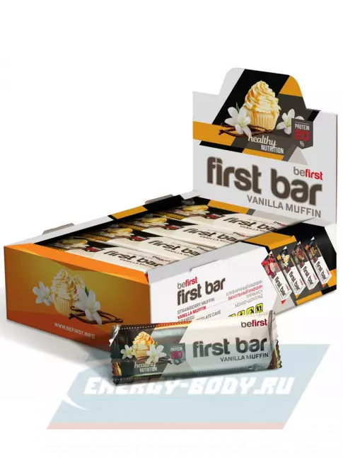Батончик протеиновый Be First First bar углеводно-протеиновый батончик 24 x 40 г, Ваниль