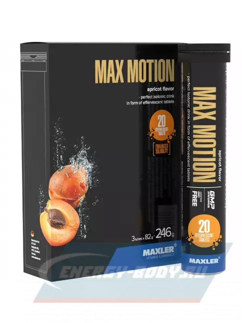  MAXLER Max Motion Effervescent 3х20 шипучих таблеток, Абрикос