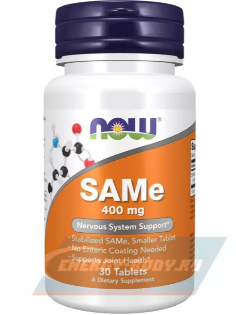 NOW FOODS SAMe 400 mg 30 таблеток NOW FOODS SAMe 400 mg 30 таблеток