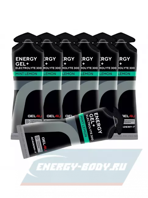 Энергетический гель GEL4U Energy GEL + Electrolyte 300 7 x 60 г, Лимон и Мята