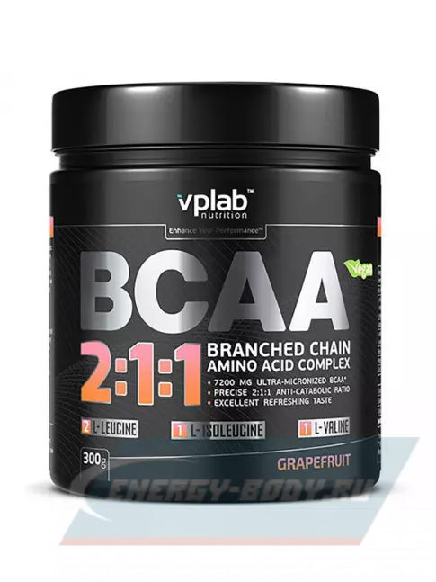 ВСАА VP Laboratory BCAA 2:1:1 300 г, Грейпфрут