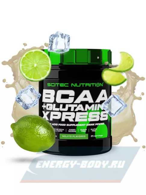 ВСАА Scitec Nutrition BCAA + Glutamine Xpress 300 г, Мохито ВСАА Scitec Nutrition BCAA + Glutamine Xpress 300 г, Мохито