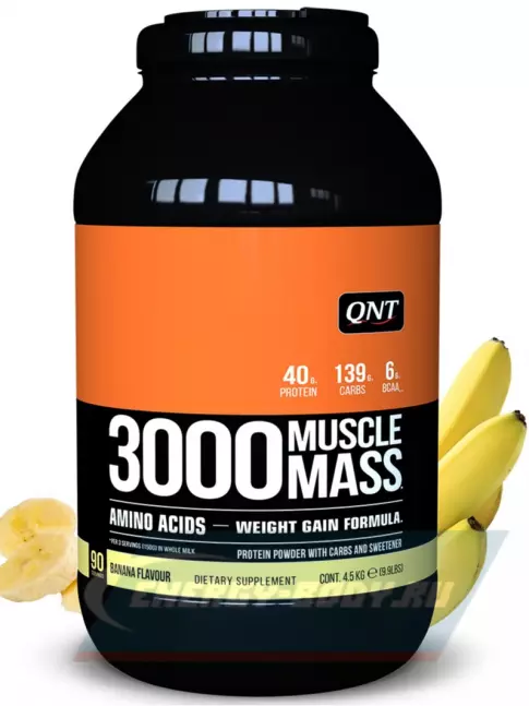 Гейнер QNT MUSCLE MASS 3000 4500 г, Банан