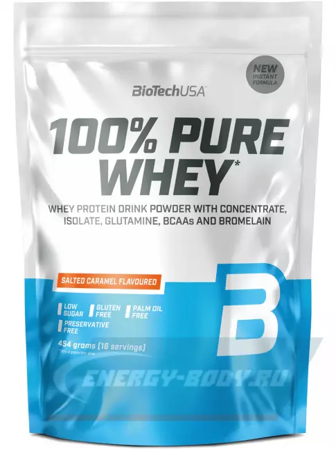  BioTechUSA 100% Pure Whey 454 г, Соленая карамель