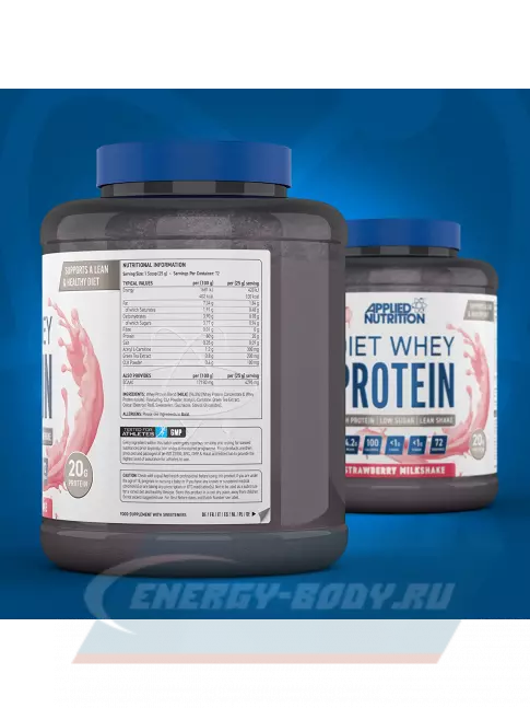  APPLIED NUTRITION Diet Whey 1800 г, Клубничный молочный коктейль