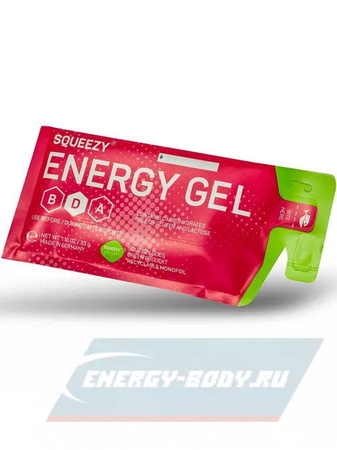 Энергетический гель SQUEEZY ENERGY GEL no caffeine 33 г саше, Банан