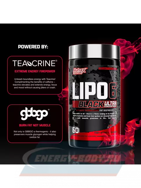  NUTREX Lipo-6 Black Ultra Concentrate (+Yohimbine) 60 капсул