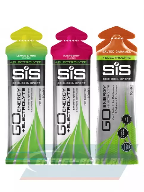 Энергетический гель SCIENCE IN SPORT (SiS) Go Energy + Electrolyte Gels 12 x 60 мл, Mix 12