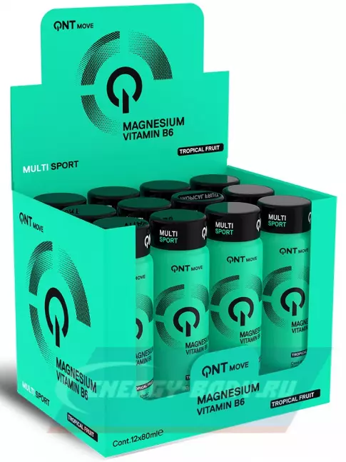  QNT MAGNESIUM + VITAMIN B6 12 x 80 мл, Тропические фрукты