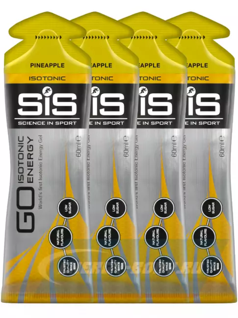 Энергетический гель SCIENCE IN SPORT (SiS) GO Isotonic Energy Gels 4 x 60 мл, Ананас