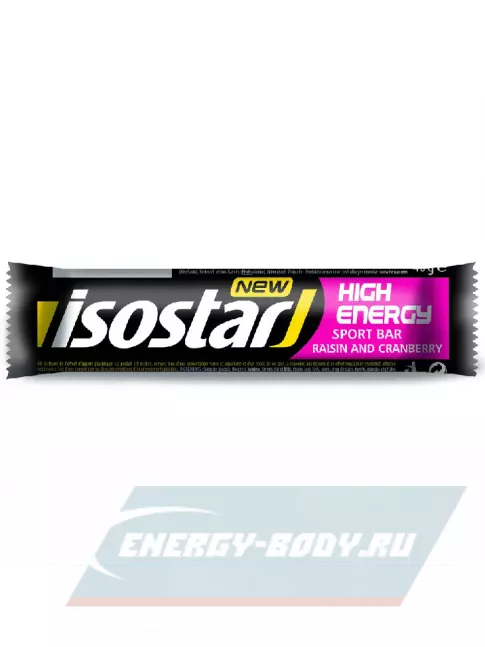 Батончик энергетический ISOSTAR High Energy 1 батончик x 35 г, Клюква