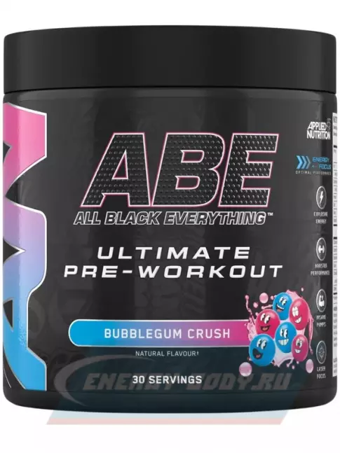 Предтерник APPLIED NUTRITION ABE - PRE-WORKOUT 375 г, Жевачка