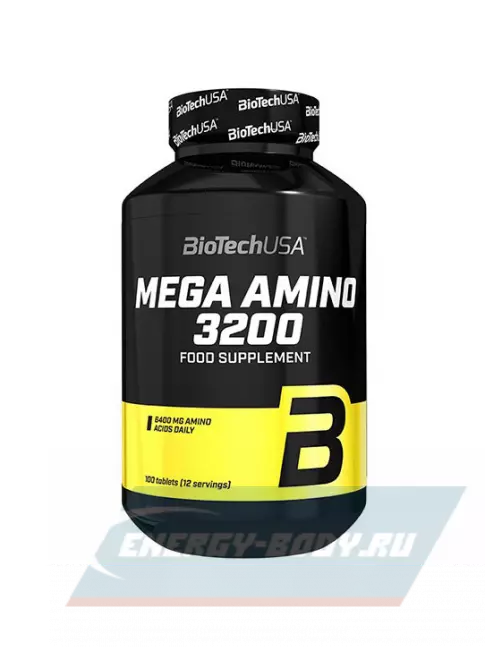 Аминокислотны BiotechUSA Mega Amino 3200 100 таблеток Аминокислотны BiotechUSA Mega Amino 3200 100 таблеток