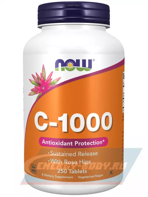  NOW FOODS C-1000 with Rose Hips 250 таблеток