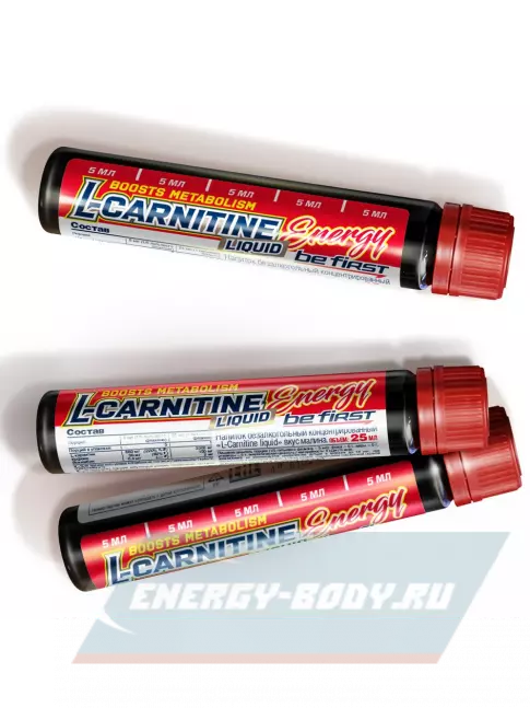 L-Карнитин Be First L-Carnitine Liquid Energy 20 х 25 мл, Малина