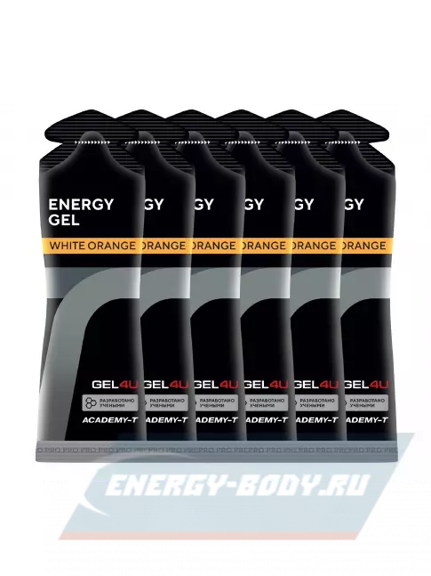 Энергетический гель GEL4U Energy GEL 6 x 60 г, Апельсин