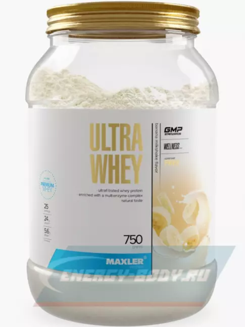  MAXLER Ultra Whey 750 г, Банановый молочный коктейль