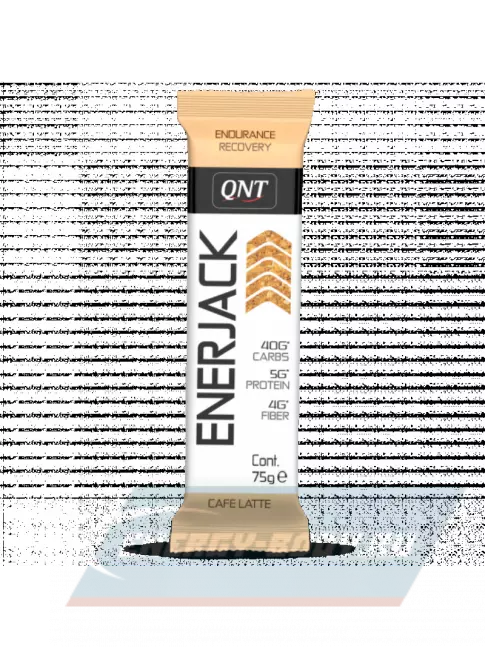 Батончик энергетический QNT Enerjack 75 г x 12 шт, Кофе латте