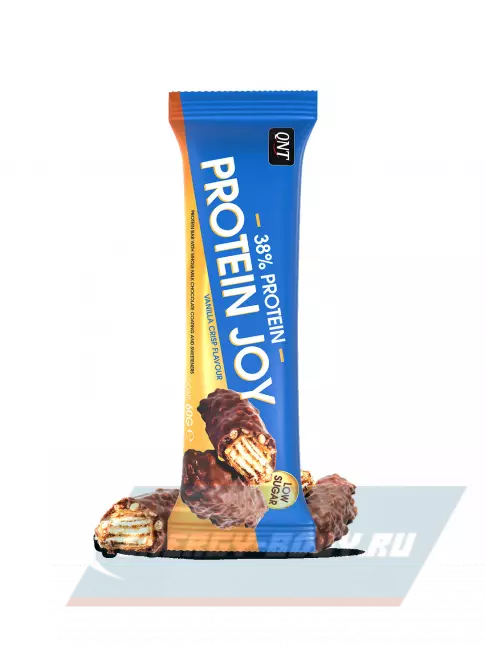 Батончик протеиновый QNT PROTEIN JOY BAR 12 x 60 г, Хрустящий ванильный лед