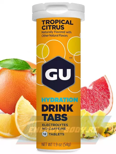  GU ENERGY GU HYDRATION DRINK TABS + caffeine 2 x 12 таб, Микс