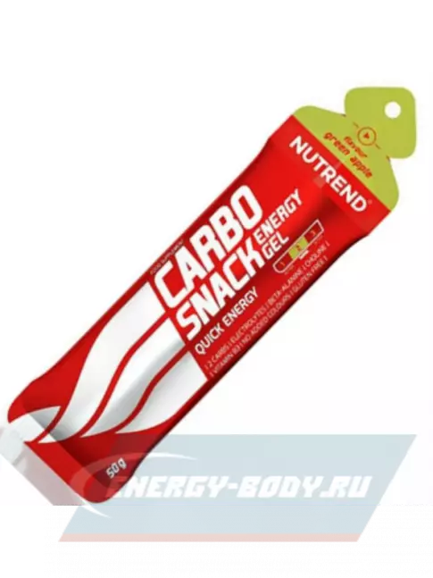 Энергетический гель NUTREND Carbosnack саше 3 шт x 50 г, Зеленое яблоко