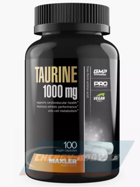 Аминокислотны MAXLER Taurine 1000 mg 100 вегетарианских капсул
