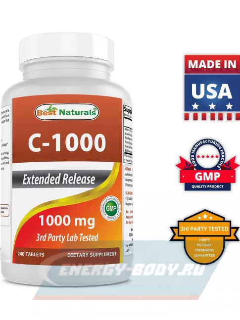  BestNaturals Vitamin C 1000 mg 240 таблеток