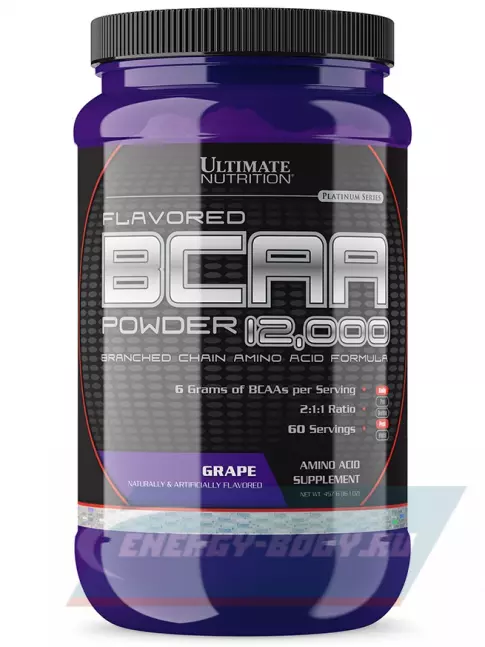 ВСАА Ultimate Nutrition BCAA 12000 Powder 457 г, Виноград