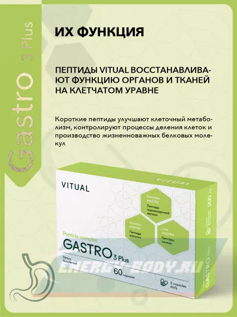 Vitual Laboratories Gastro 3 Plus 60 капсул