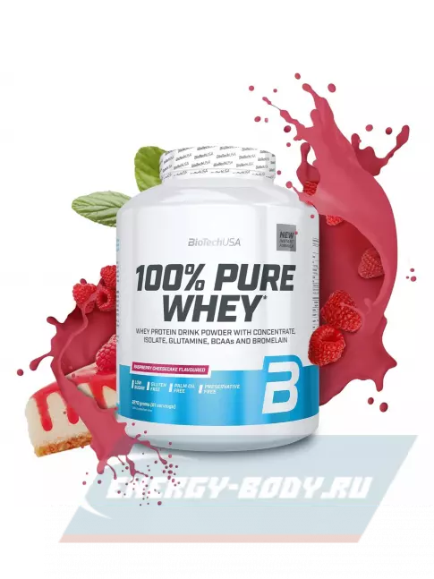  BioTechUSA 100% Pure Whey 2270 г, Малиновый чизкейк