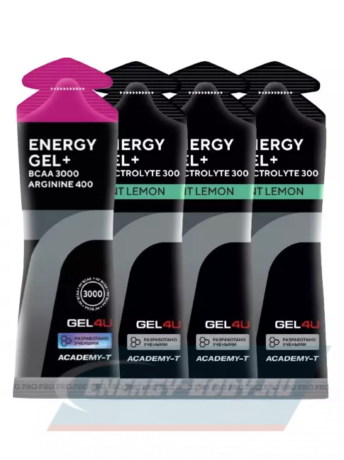 Энергетический гель GEL4U Energy Gel+electrolyte 300 4 х 60 г, Лесные ягоды, лимон и мята Энергетический гель GEL4U Energy Gel+electrolyte 300 4 х 60 г, Лесные ягоды, лимон и мята
