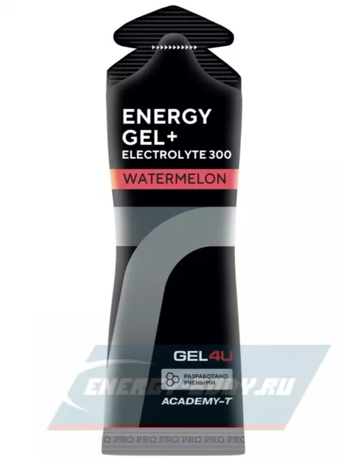Энергетический гель GEL4U Energy Gel MIX 4 x 60 г, Апельсин, Арбуз