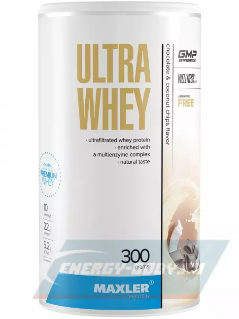  MAXLER Ultra Whey 300 г, Шоколад с кокосовой стружкой
