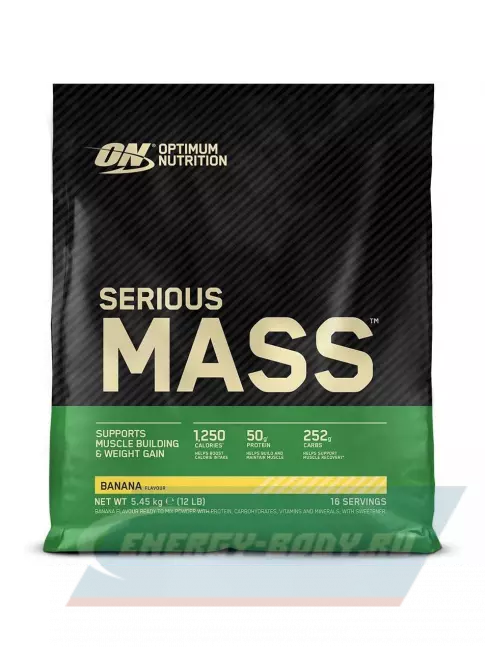 Гейнер Optimum Nutrition Serious Mass 5450 г, Банан