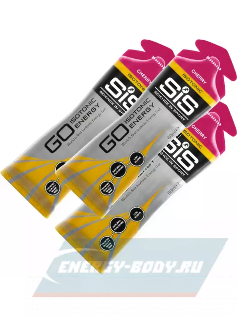 Энергетический гель SCIENCE IN SPORT (SiS) GO Isotonic Energy Gels 3 x 60 мл, Вишня