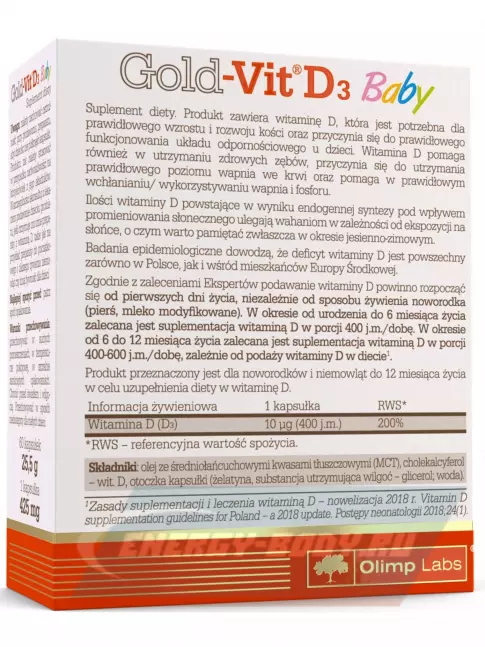  OLIMP Gold-Vit D3 Baby Labs 60 капсул