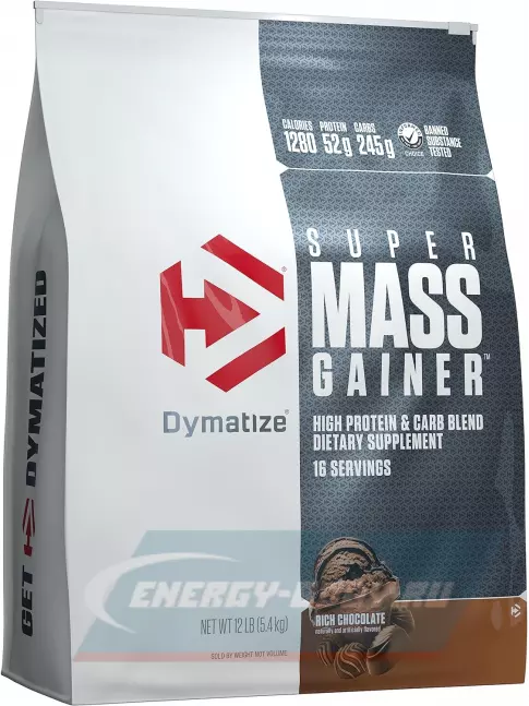 Гейнер Dymatize Super Mass Gainer 5400 г, Насыщенный Шоколад