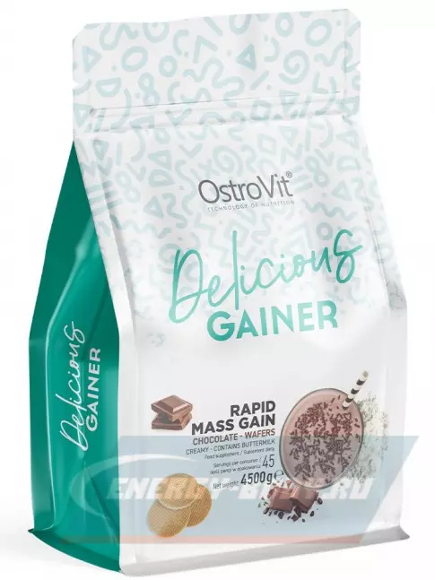 Гейнер OstroVit Delicious Gainer 4500 г, Шоколадные вафли