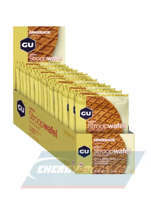 Батончик энергетический GU ENERGY GU ENERGY STROOPWAFEL no caffeine 16 x 32 г, Имбирь
