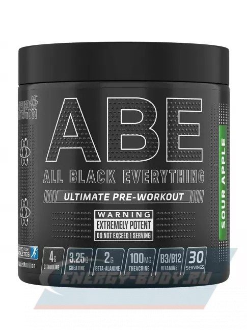 Предтерник APPLIED NUTRITION ABE - PRE-WORKOUT 315 г, Кислое Яблоко