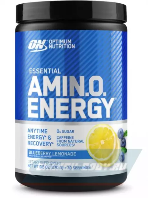 Аминокислотны Optimum Nutrition Essential Amino Energy 270 г, Черничный Лимонад